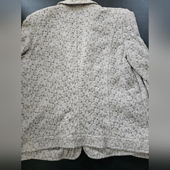NWOT - Lace Embroidered Dialogue Blazer Jacket - Size XL - Picture 10 of 11